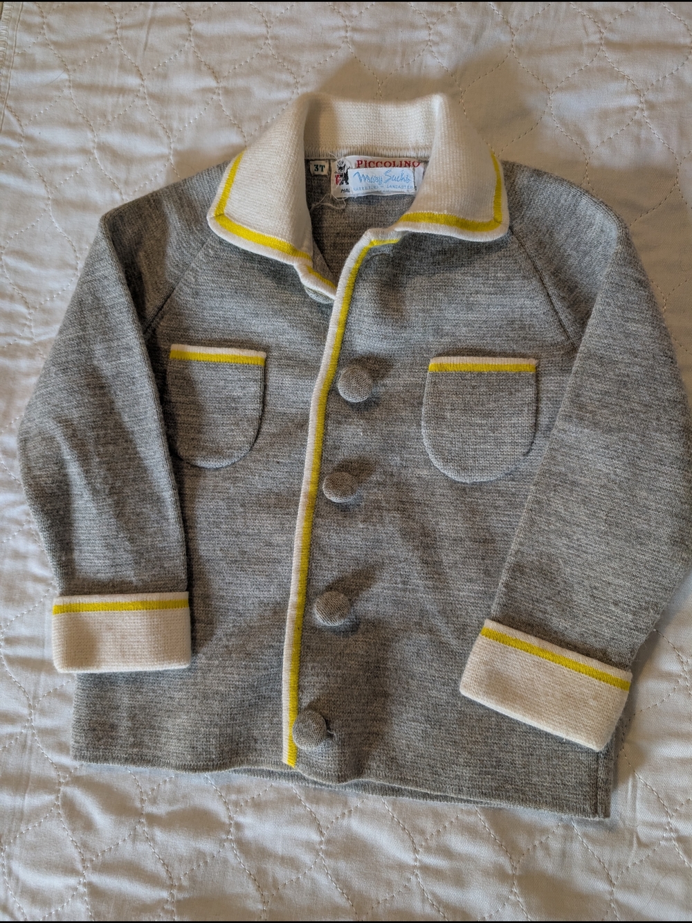 Authentic Vintage 1960s Piccolino Italian Knit Toddler Sweater